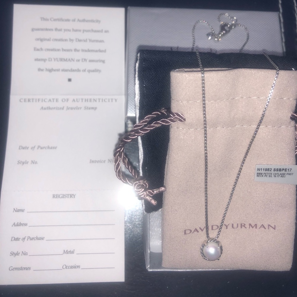 Authentic David Yurman Pearl Sterling S. Necklace
